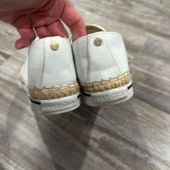 Jimmy Choo Dawn Espadrille Optic White Sneakers Shoes 41